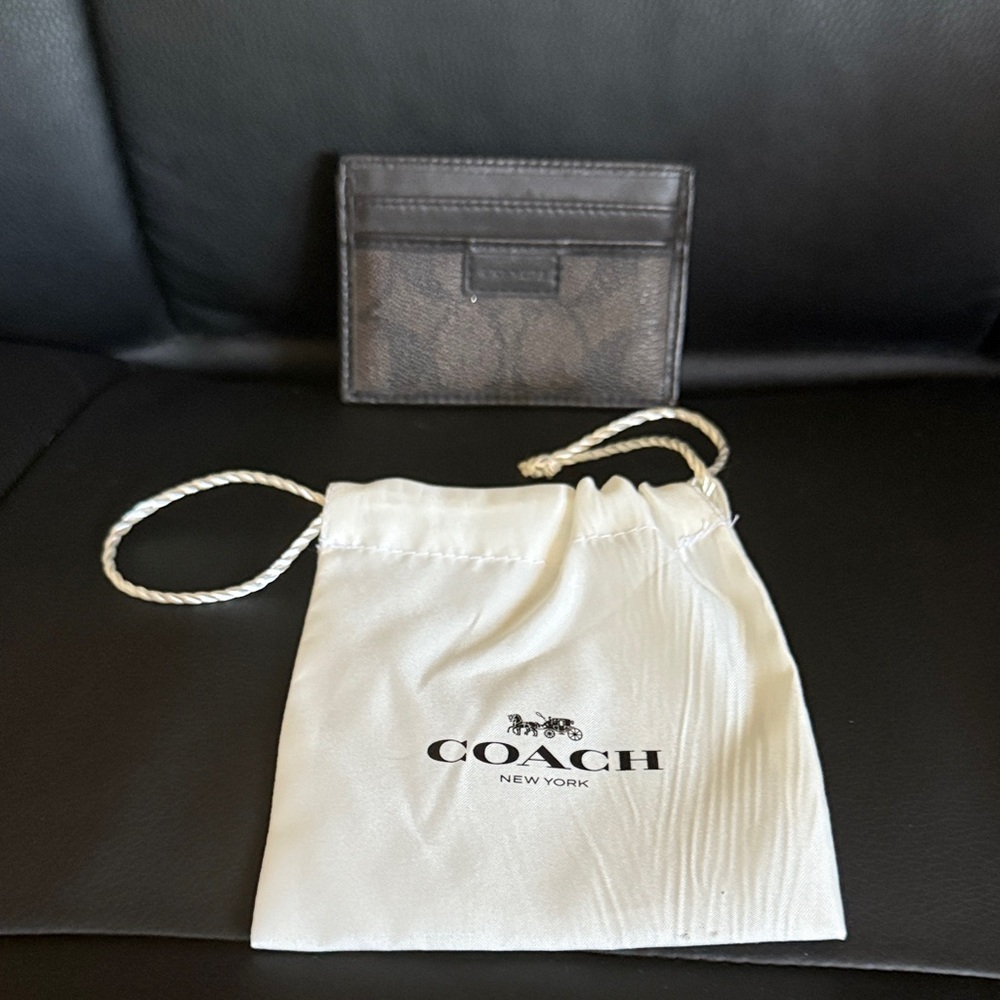 Coach Signature Brown Card Holder